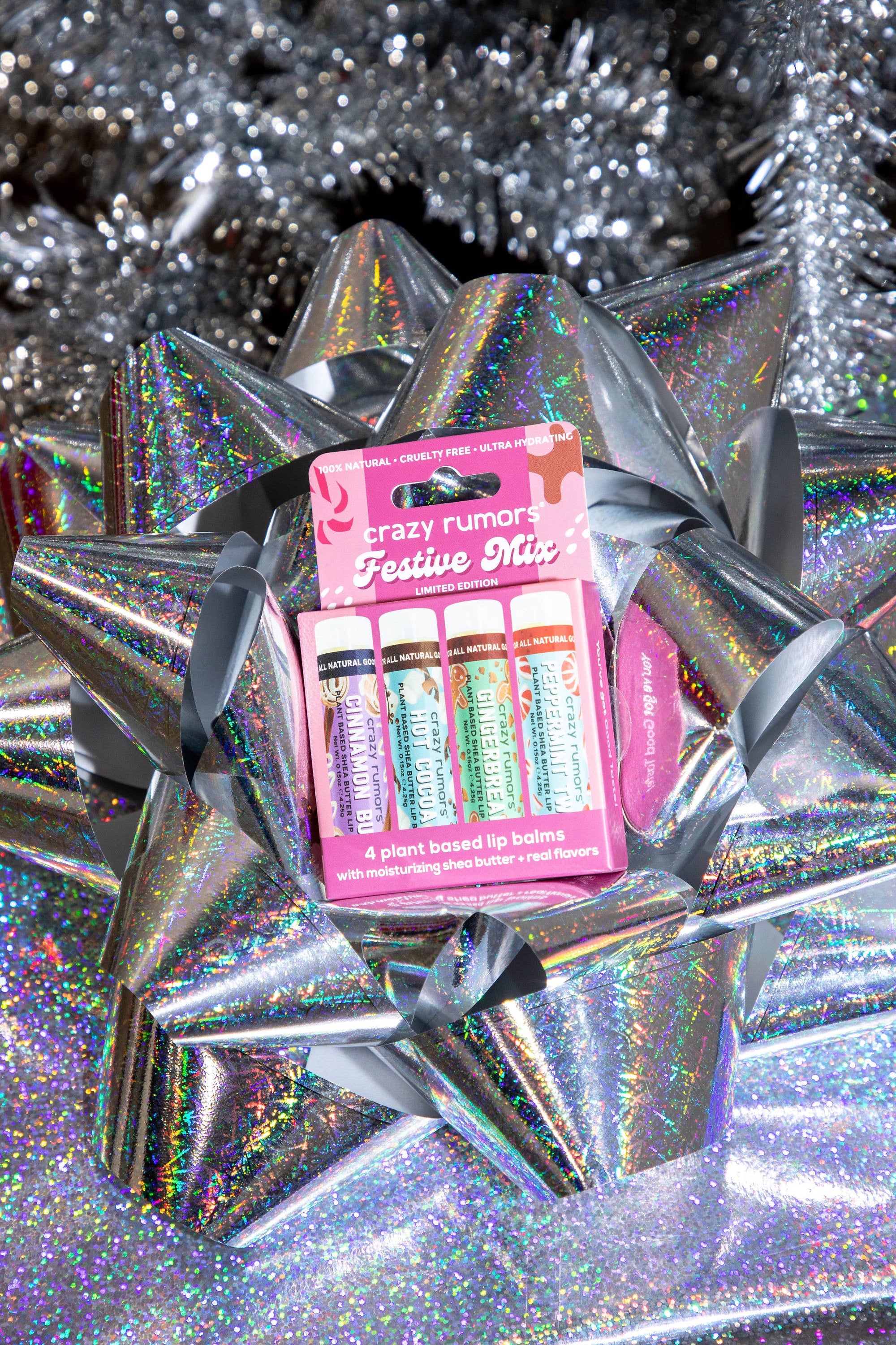 Festive Mix  -  4 Pack Lip Balm Gift Box - Holiday